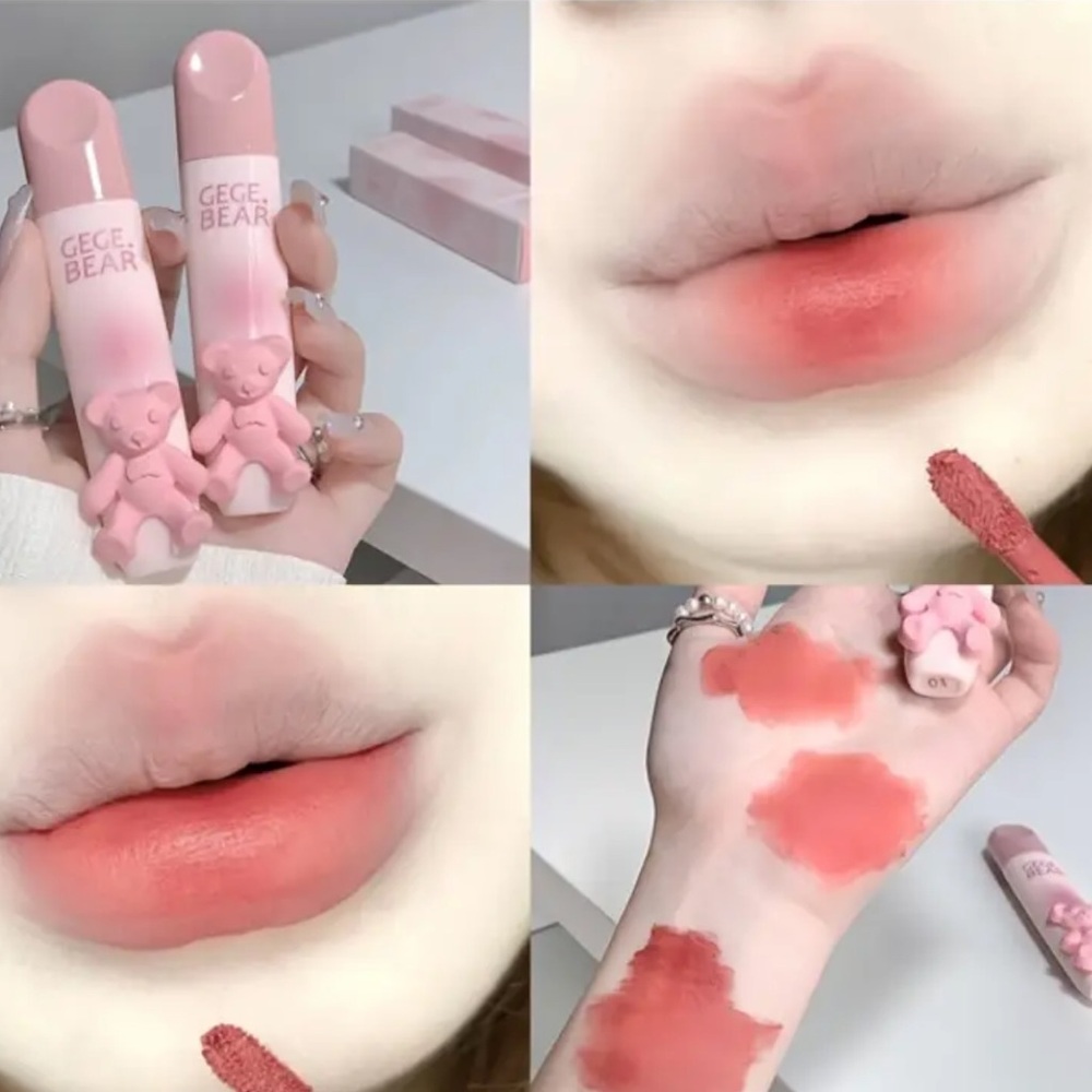 HP 🥳Gege Bear lipstick velvet soft mist matte in #01 tipsy pink